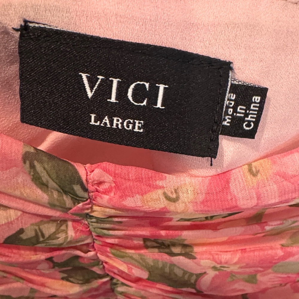 Vici Pink Floral Ruffled Mini Skirt - Picture 4 of 5